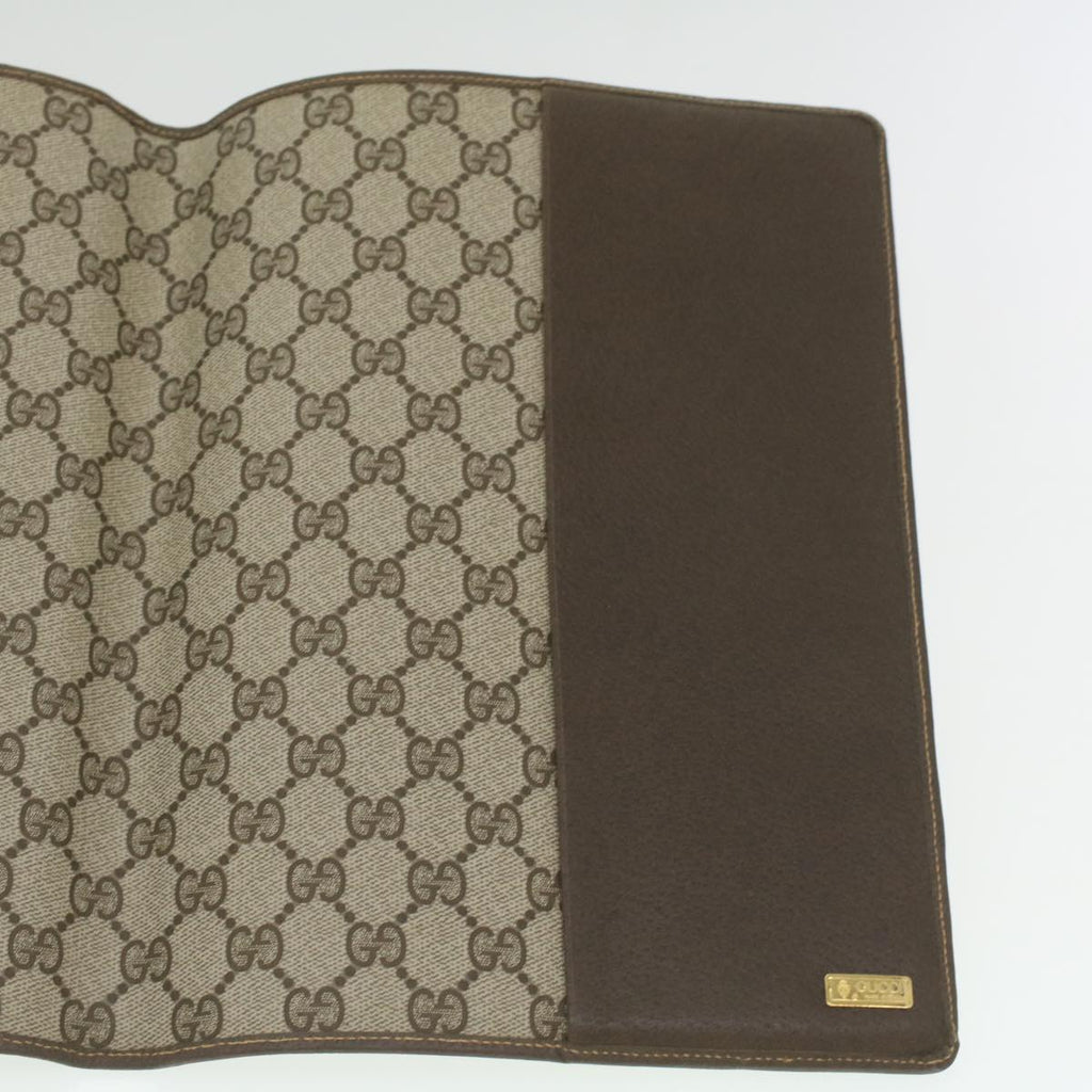 GUCCI GG Canvas Day Planner Cover PVC Leather Beige am3940