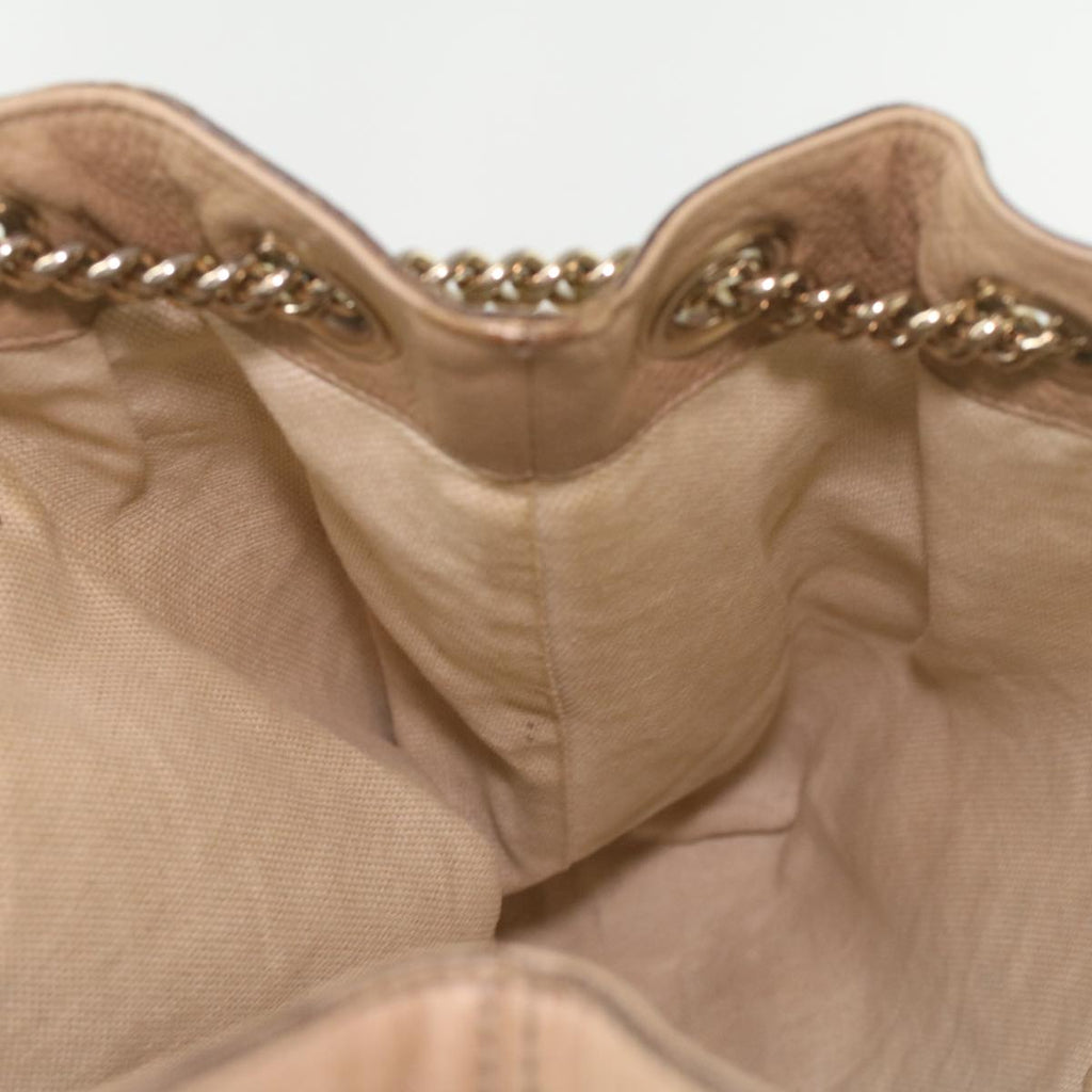 GUCCI Chain Soho Shoulder Bag Leather Beige 310306 am3948