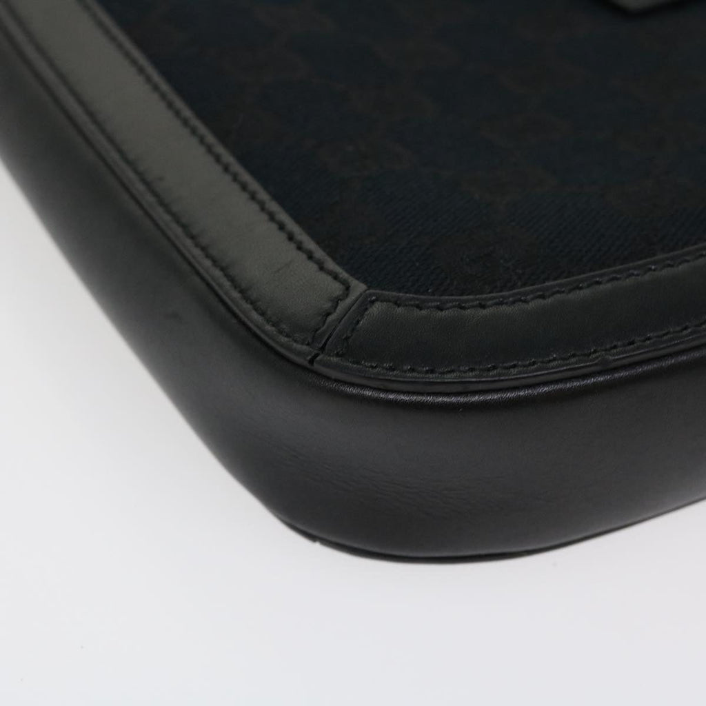 GUCCI GG Canvas Shoulder Bag Black 4142 am3951
