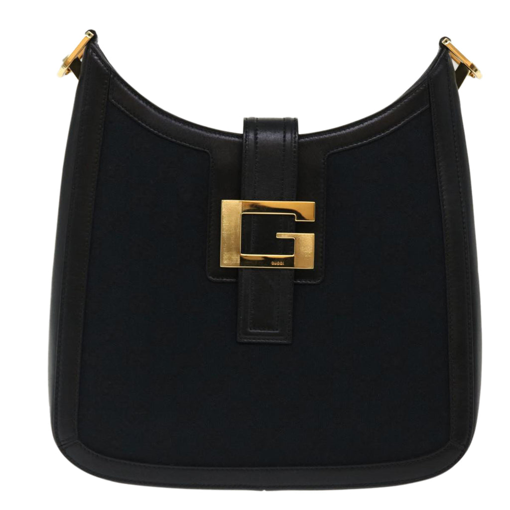 GUCCI GG Canvas Shoulder Bag Black 4142 am3951
