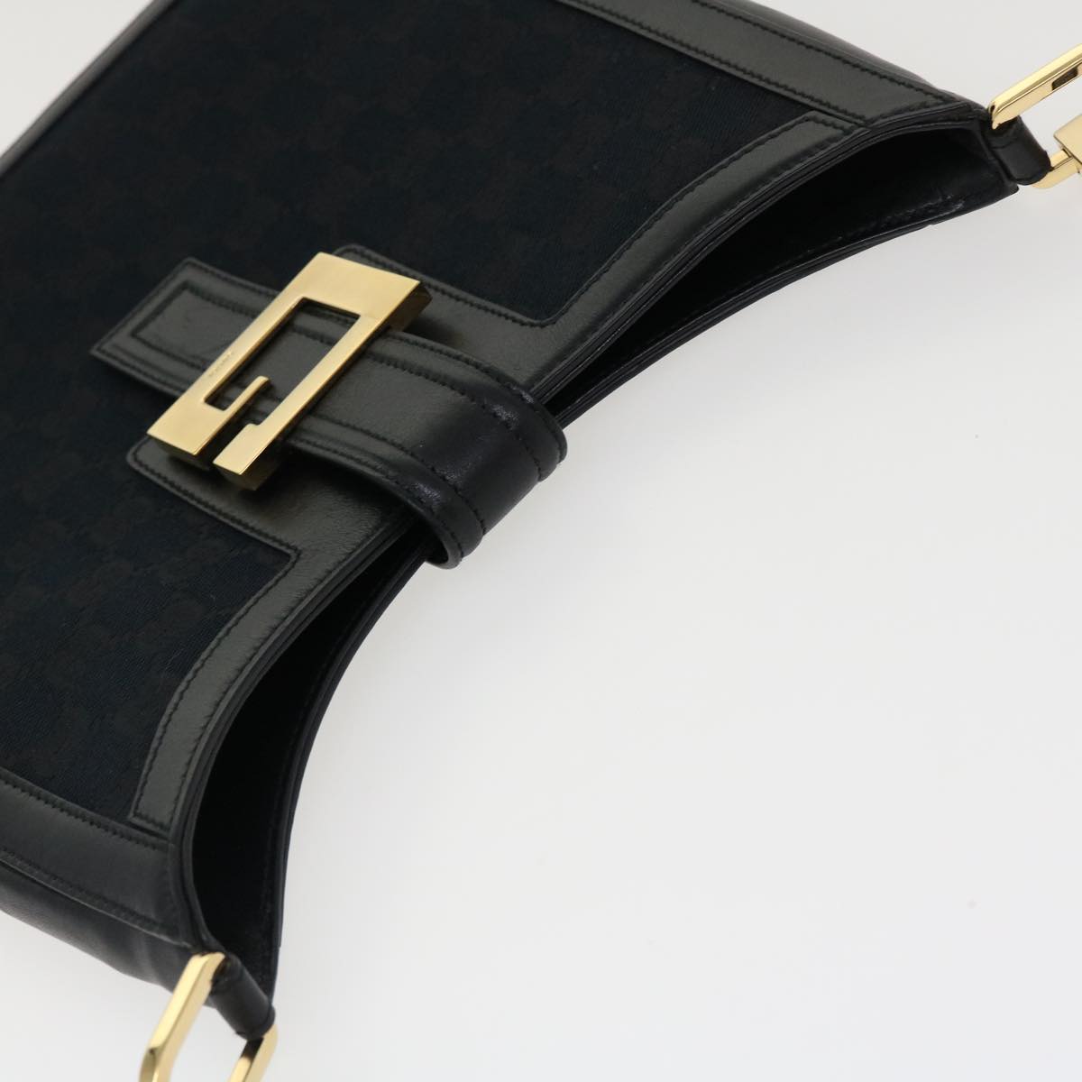 GUCCI GG Canvas Shoulder Bag Black 4142 am3951