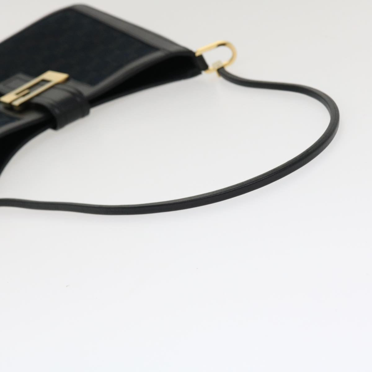 GUCCI GG Canvas Shoulder Bag Black 4142 am3951