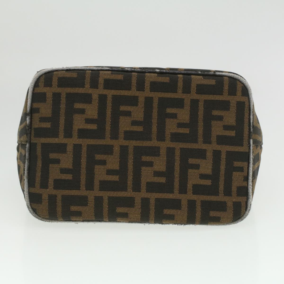 FENDI Zucca Canvas Mamma Baguette Shoulder Bag Nylon Brown Black am3962