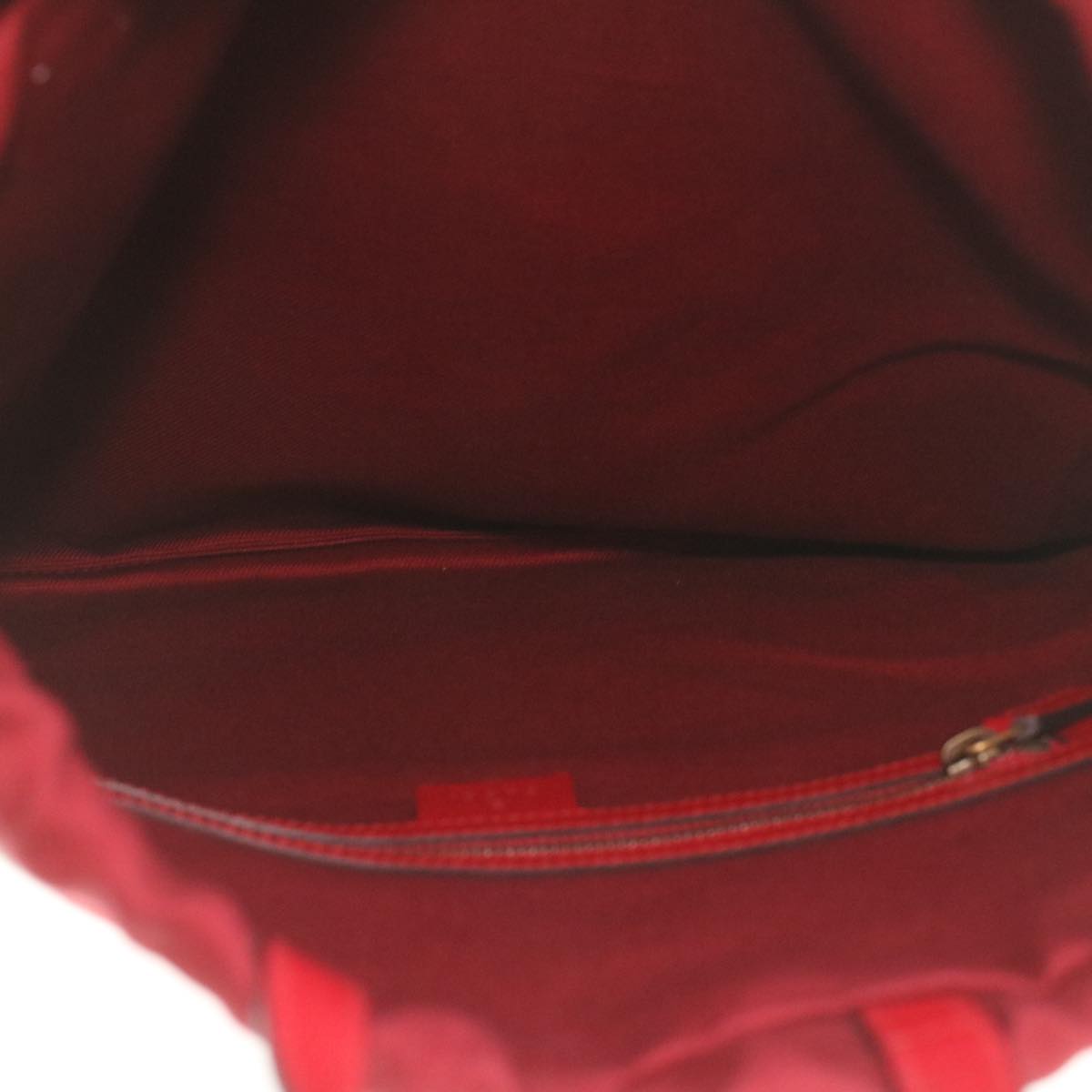 GUCCI Web Sherry Line Backpack Canvas Tricolor Red Blue Green 473872 am3970