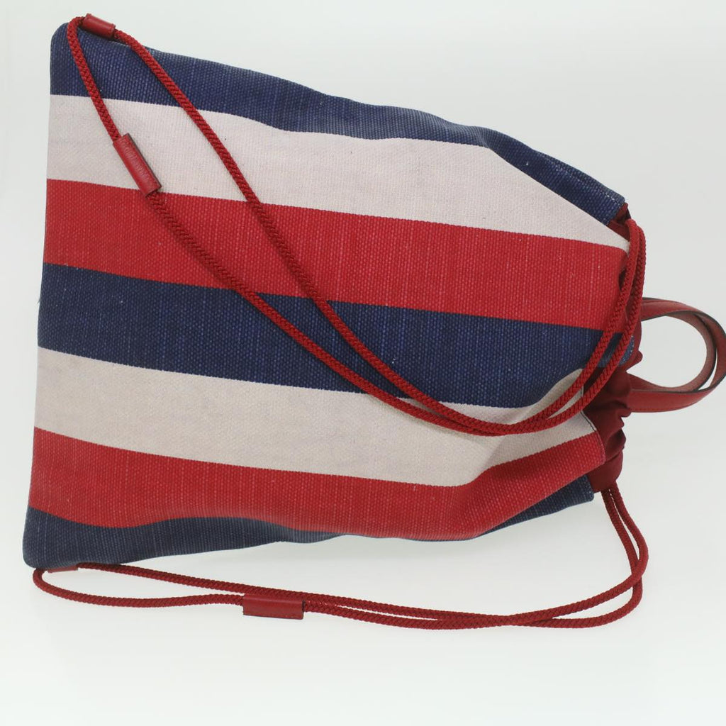 GUCCI Web Sherry Line Backpack Canvas Tricolor Red Blue Green 473872 am3970