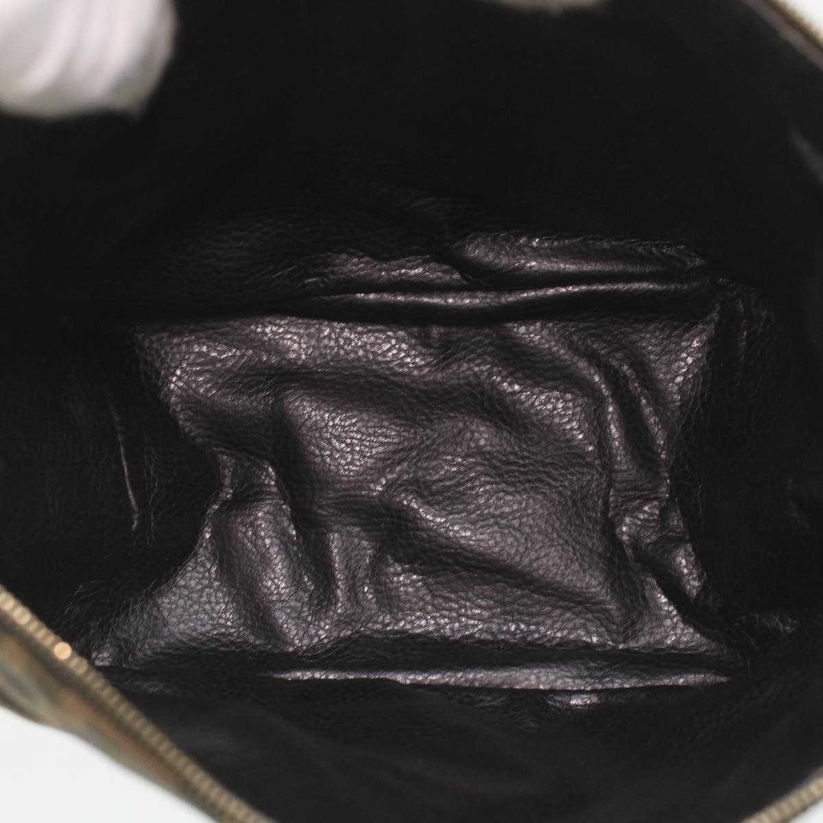 FENDI Zucca Canvas hand Pouch Nylon Brown Black am3972