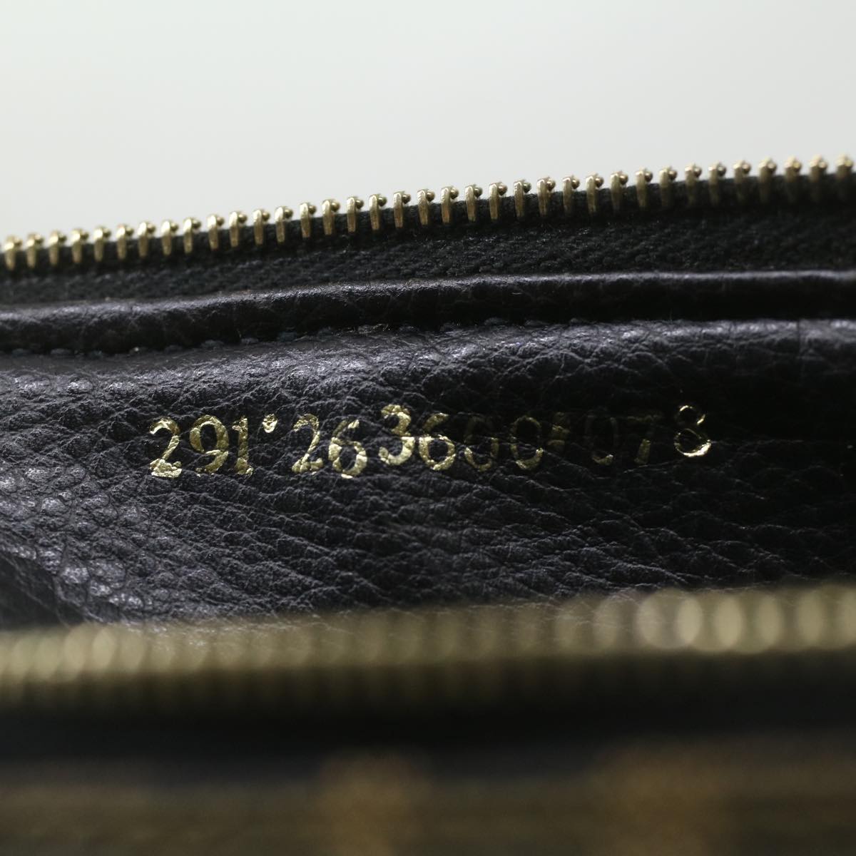 FENDI Zucca Canvas hand Pouch Nylon Brown Black am3972