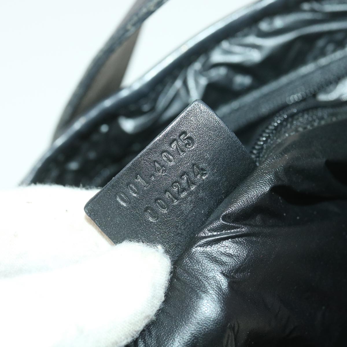 GUCCI GG Canvas Jackie Shoulder Bag Black 001.4075 am3986
