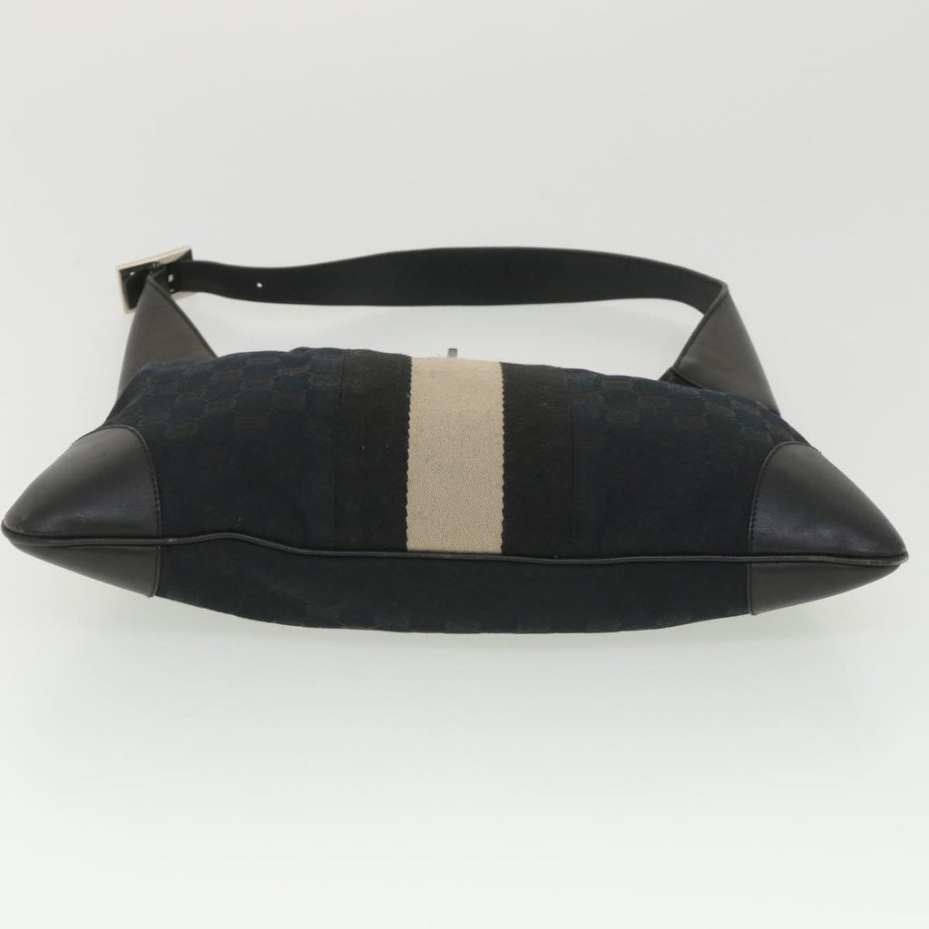 GUCCI GG Canvas Jackie Shoulder Bag Black 001.4075 am3986