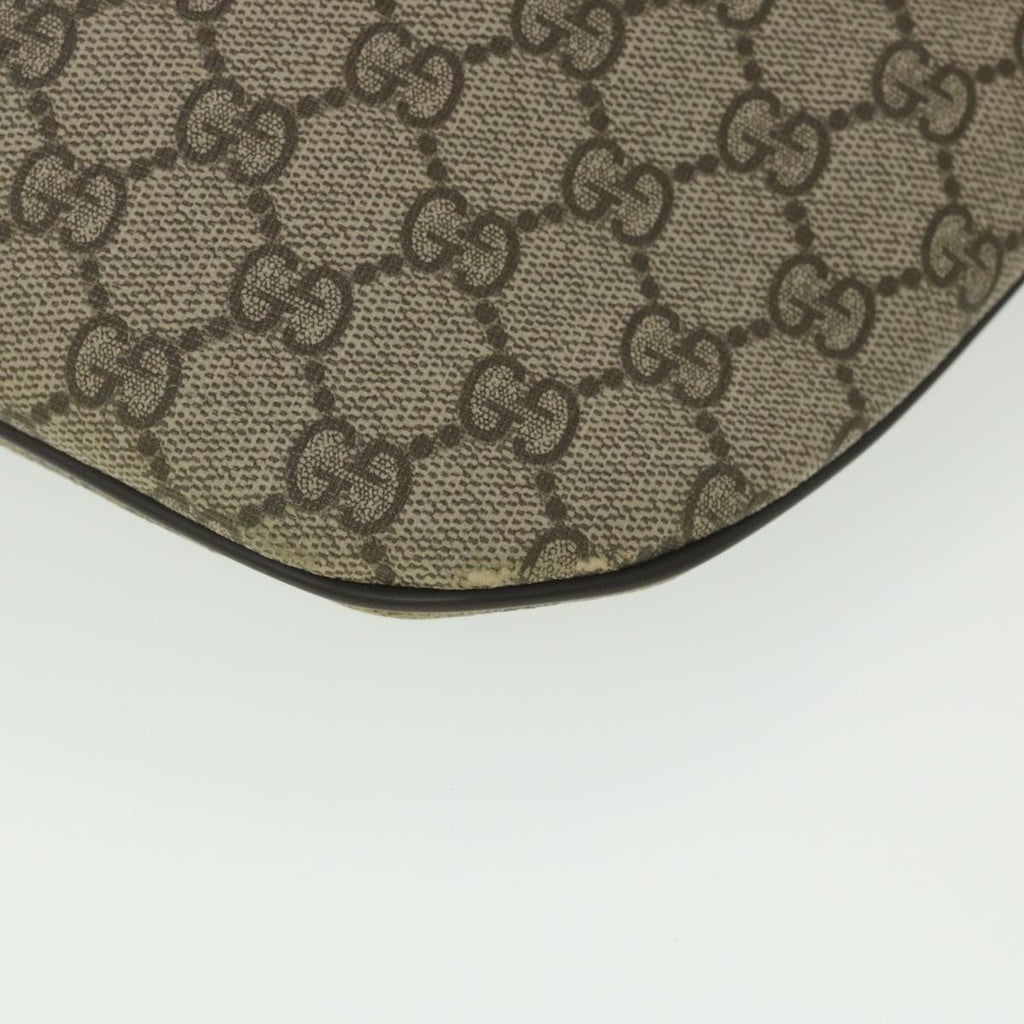 GUCCI GG Canvas Waist Bag PVC Leather Beige 211110 am3994