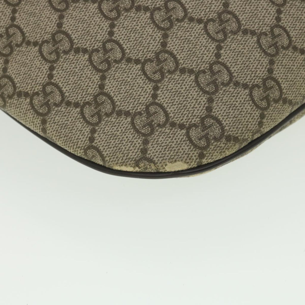 GUCCI GG Canvas Waist Bag PVC Leather Beige 211110 am3994