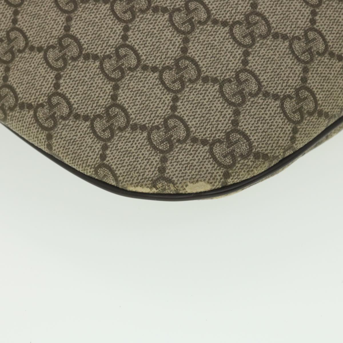 GUCCI GG Canvas Waist Bag PVC Leather Beige 211110 am3994