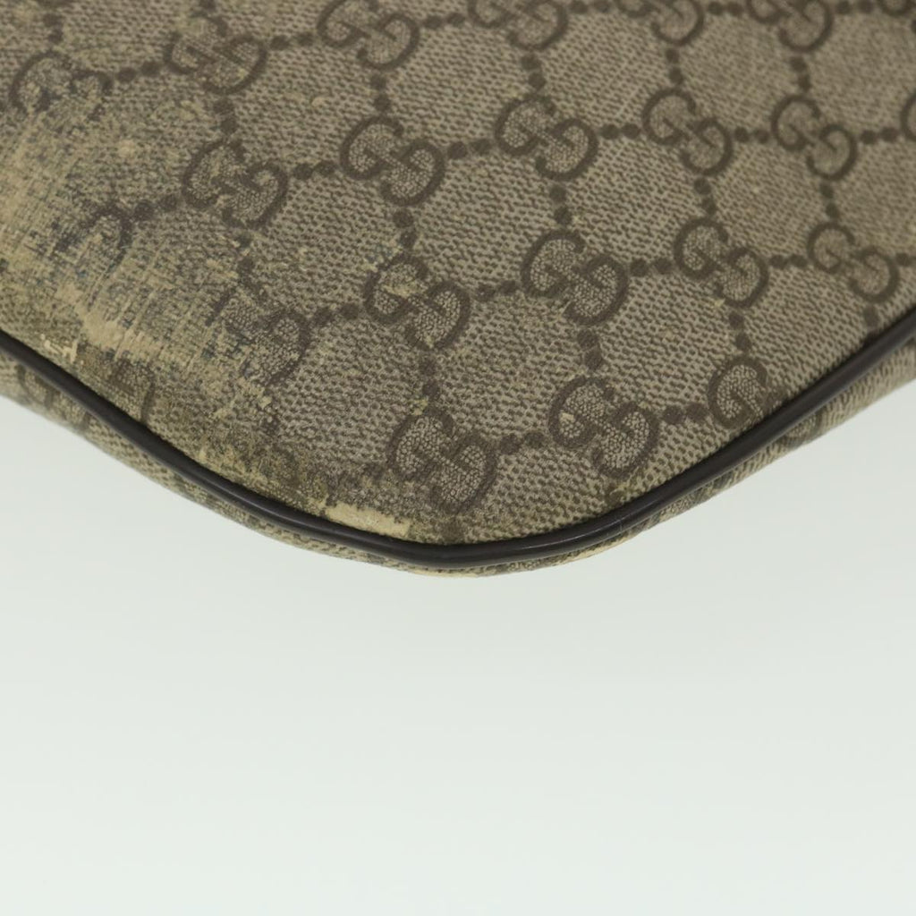GUCCI GG Canvas Waist Bag PVC Leather Beige 211110 am3994