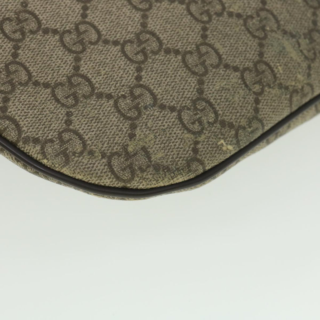 GUCCI GG Canvas Waist Bag PVC Leather Beige 211110 am3994