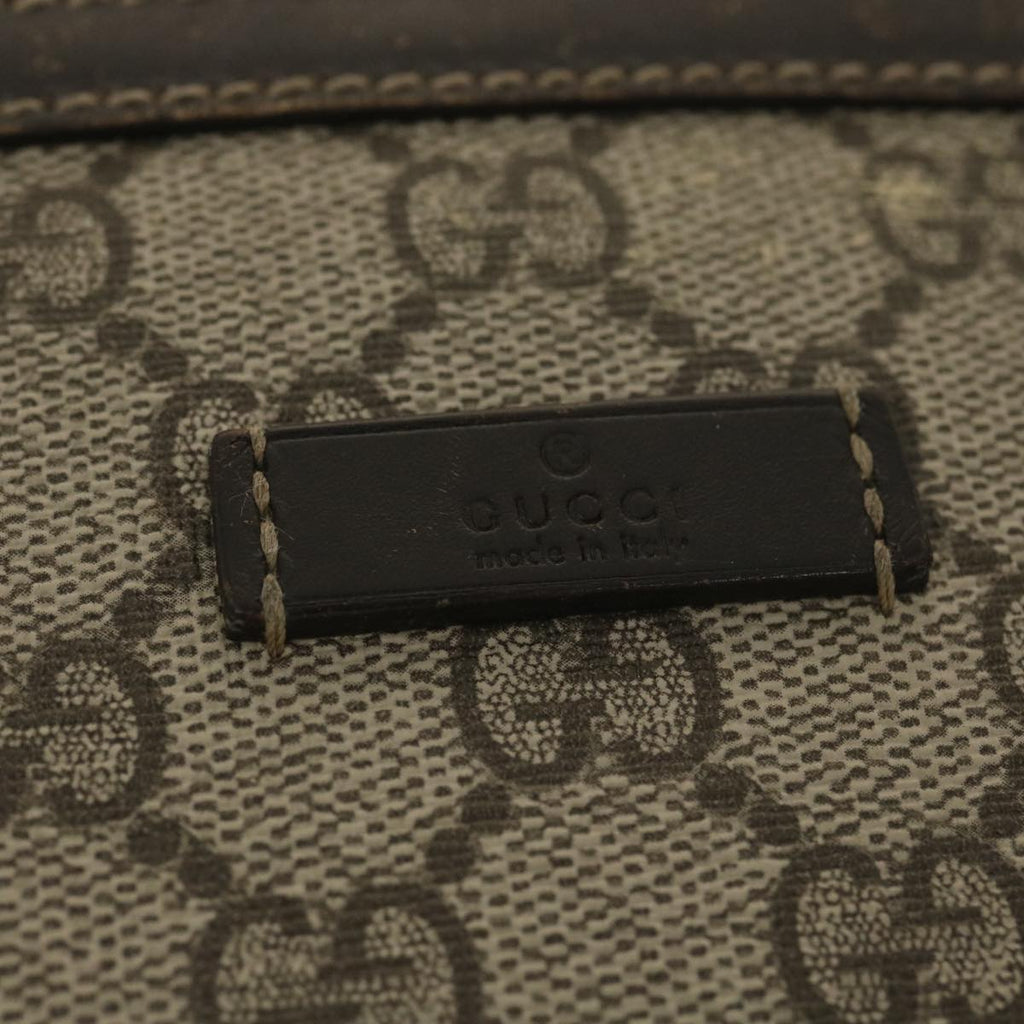 GUCCI GG Canvas Waist Bag PVC Leather Beige 211110 am3994