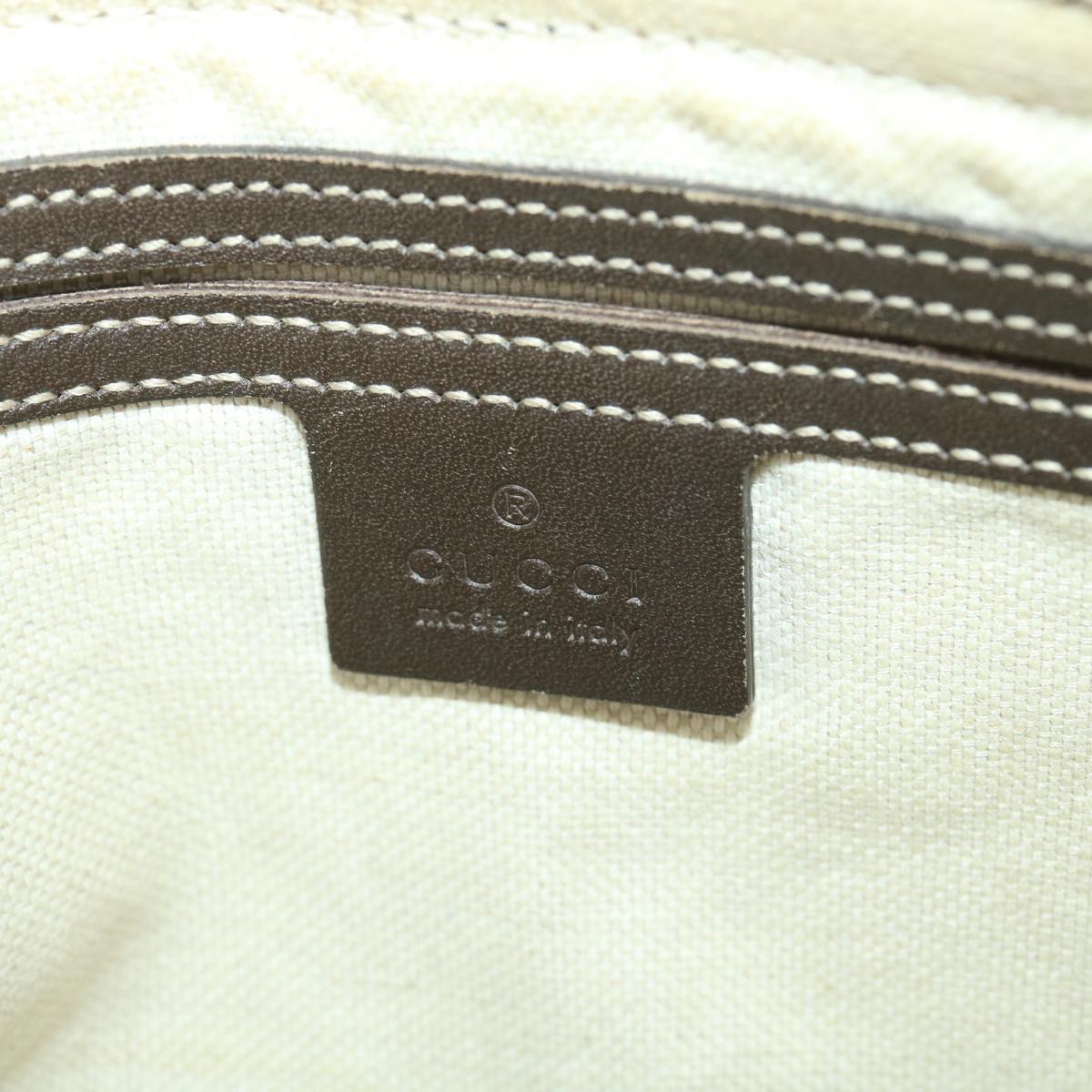 GUCCI GG Canvas Waist Bag PVC Leather Beige 211110 am3994