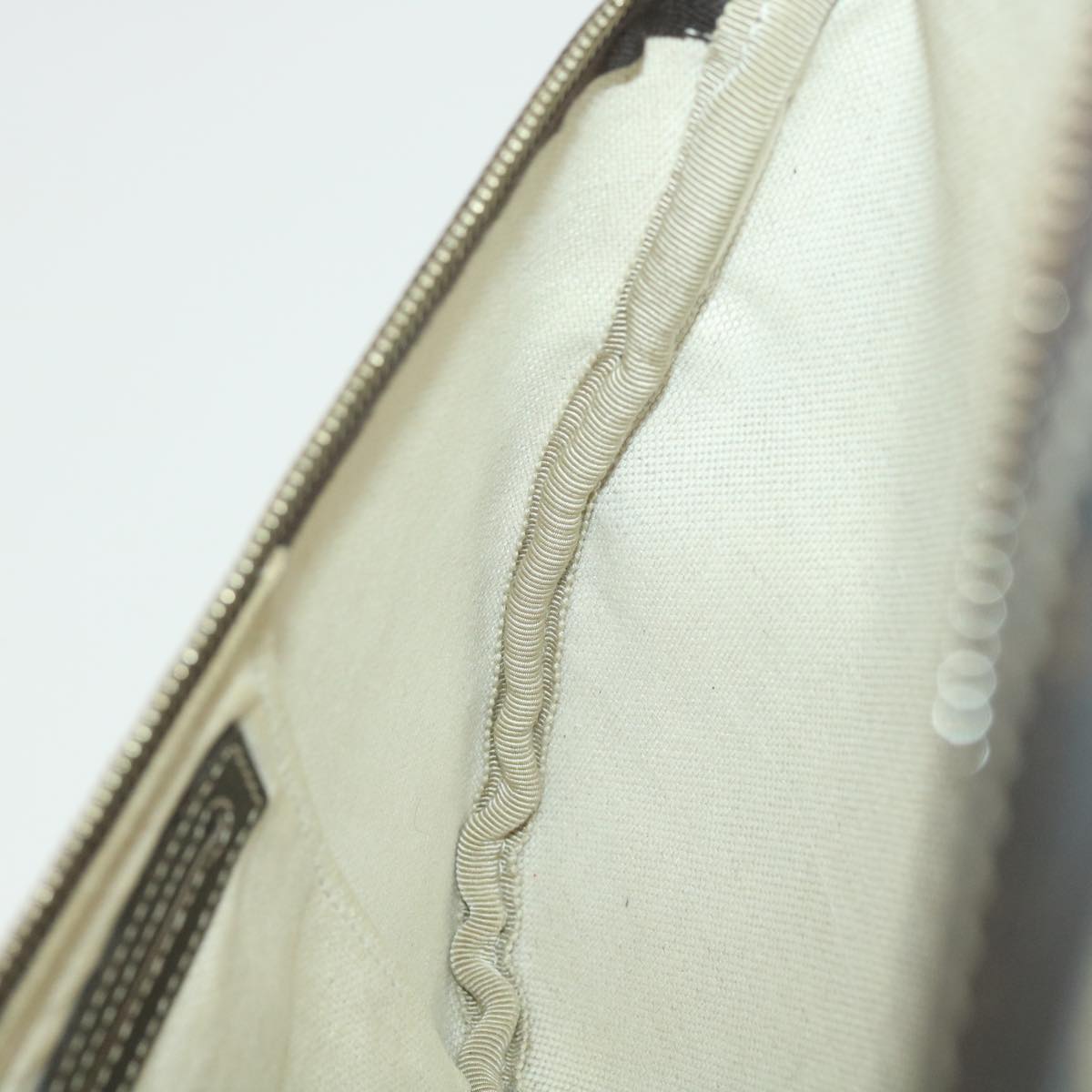 GUCCI GG Canvas Waist Bag PVC Leather Beige 211110 am3994