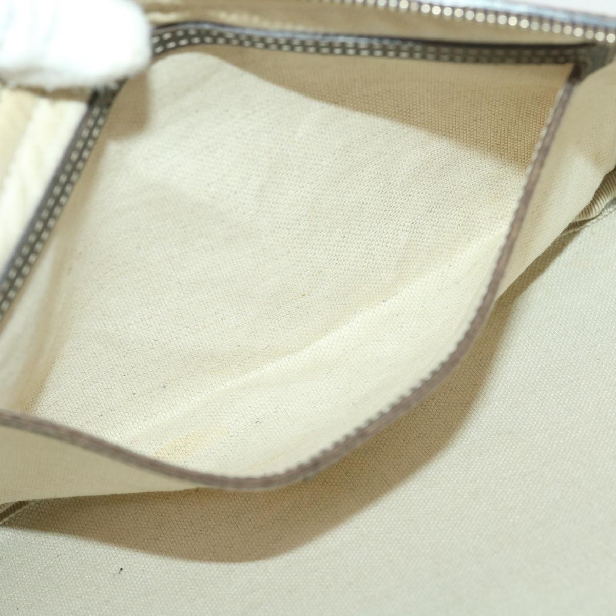 GUCCI GG Canvas Waist Bag PVC Leather Beige 211110 am3994