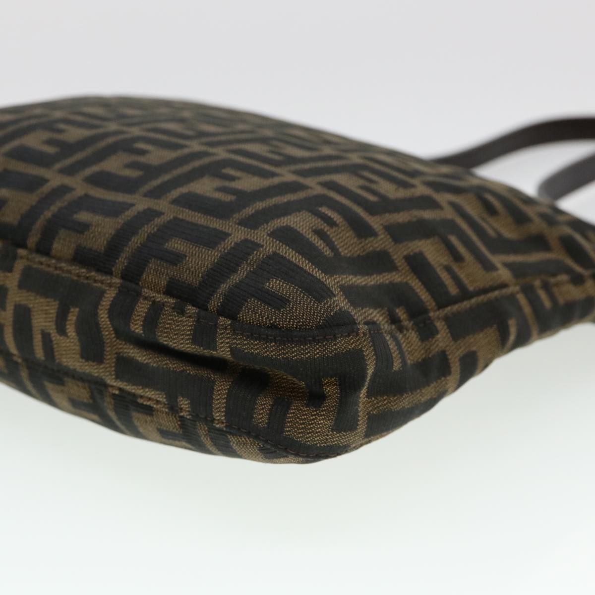 FENDI Zucca Canvas Mamma Baguette Shoulder Bag Brown 2258 26727 009 am4024
