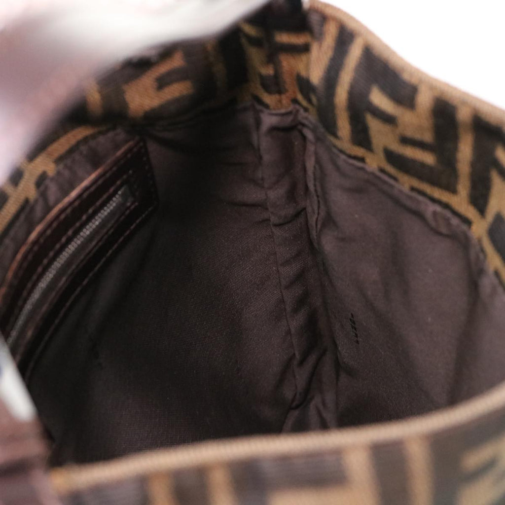 FENDI Zucca Canvas Mamma Baguette Shoulder Bag Brown 2258 26727 009 am4024