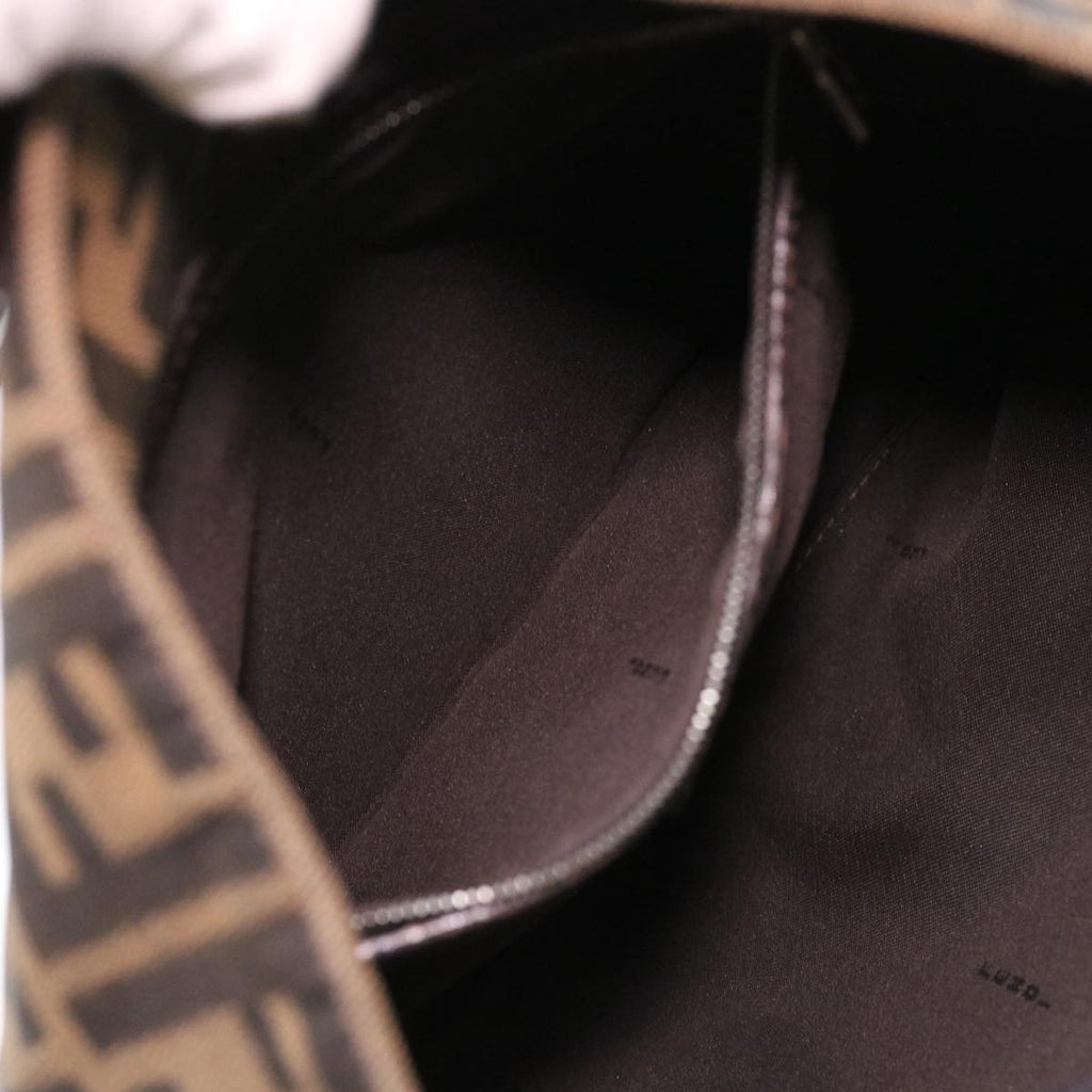 FENDI Zucca Canvas Mamma Baguette Shoulder Bag Brown 2258 26727 009 am4024