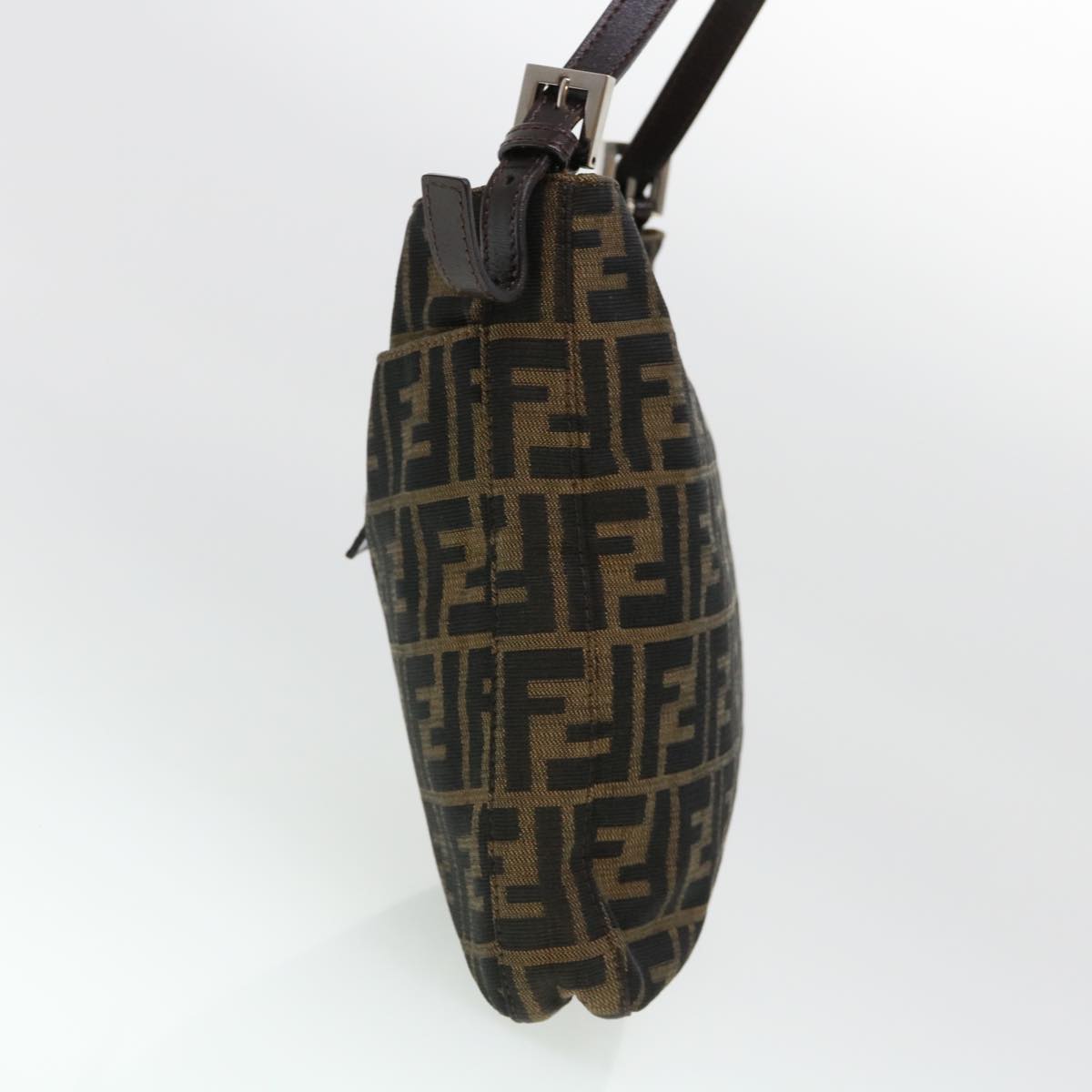 FENDI Zucca Canvas Mamma Baguette Shoulder Bag Brown 2258 26727 009 am4024