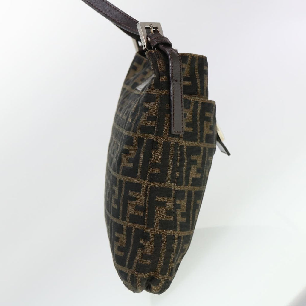 FENDI Zucca Canvas Mamma Baguette Shoulder Bag Brown 2258 26727 009 am4024