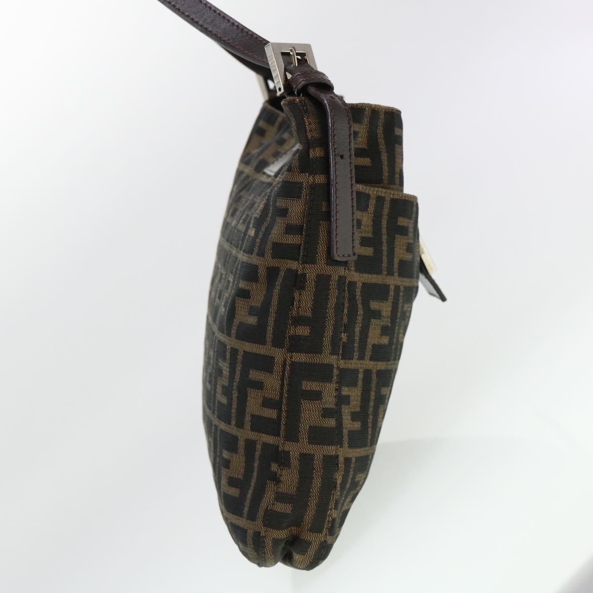 FENDI Zucca Canvas Mamma Baguette Shoulder Bag Brown 2258 26727 009 am4024