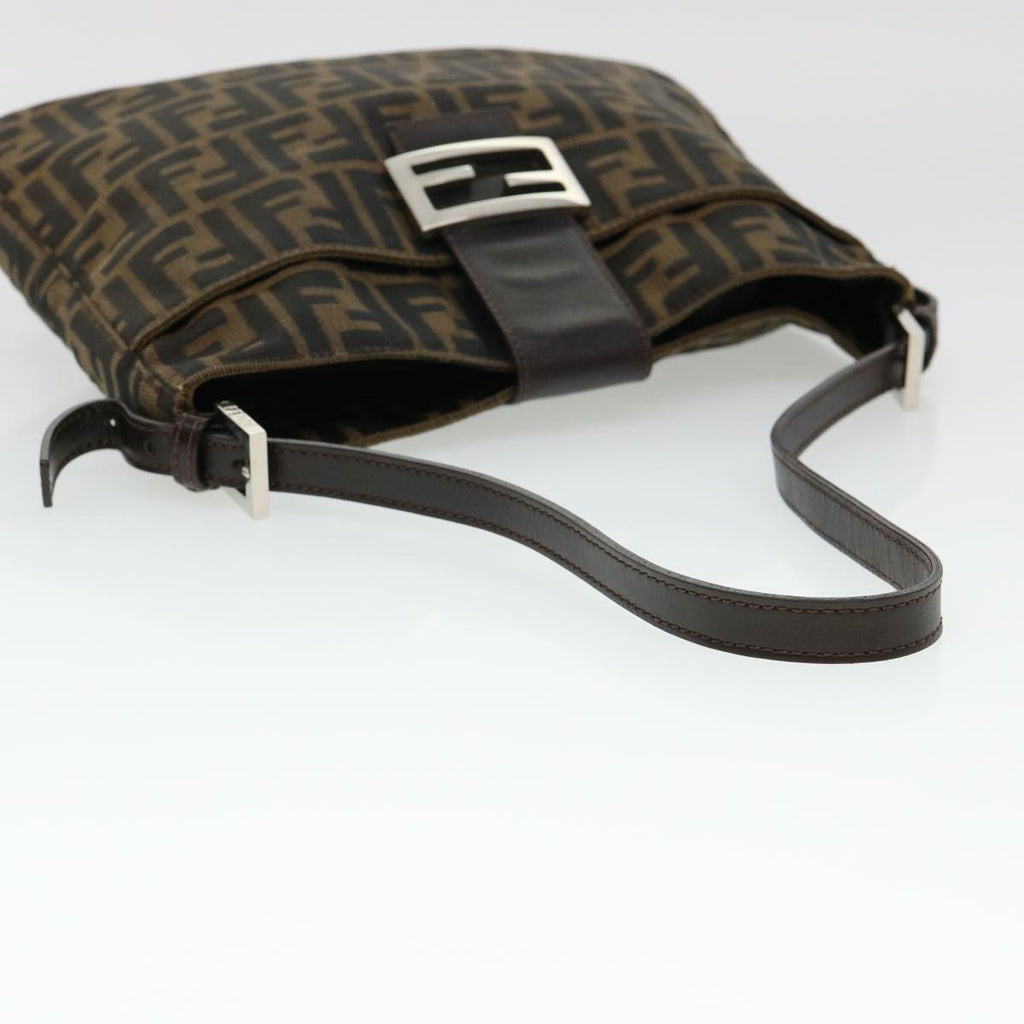 FENDI Zucca Canvas Mamma Baguette Shoulder Bag Brown 2258 26727 009 am4024