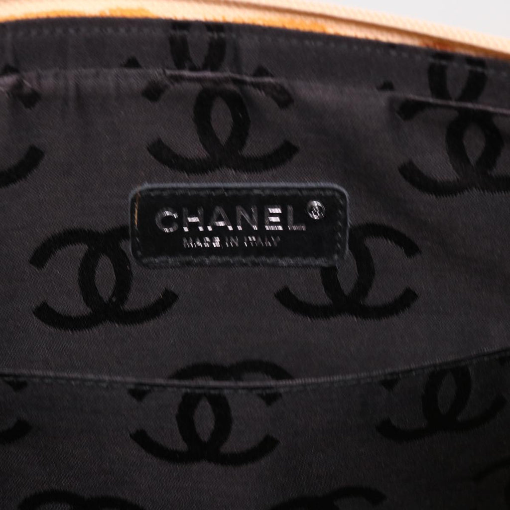 CHANEL Cambon Line Shoulder Bag Caviar Skin Beige CC am4027
