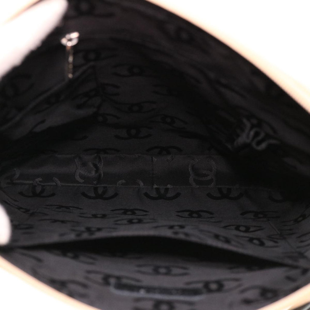 CHANEL Cambon Line Shoulder Bag Caviar Skin Beige CC am4027