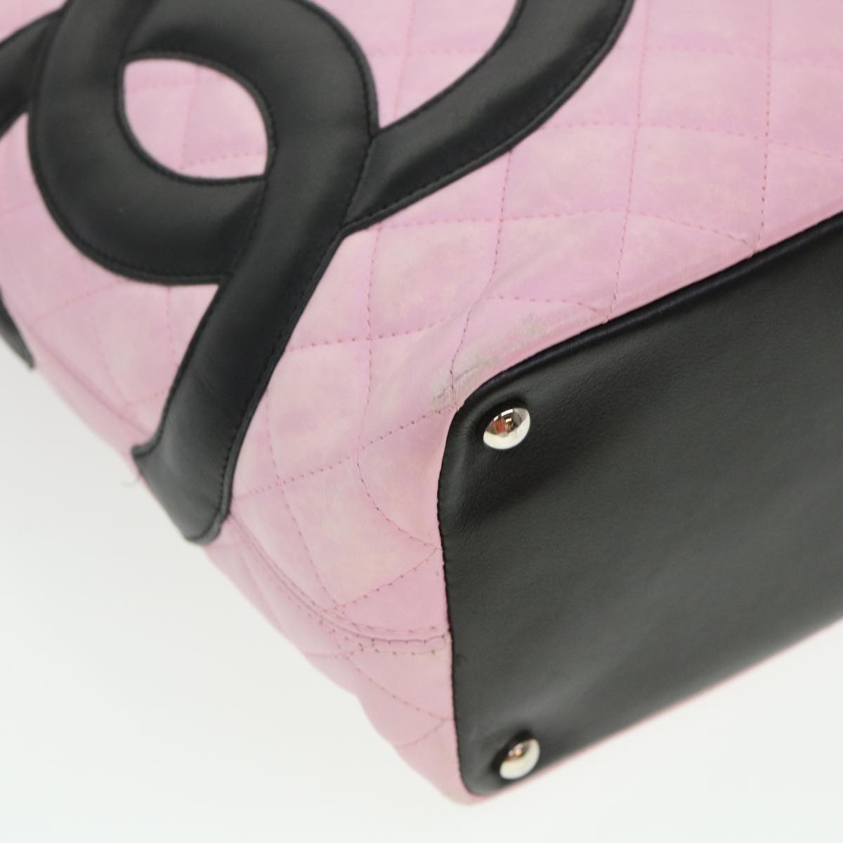 CHANEL Cambon Line Shoulder Bag Caviar Skin Pink CC am4029A
