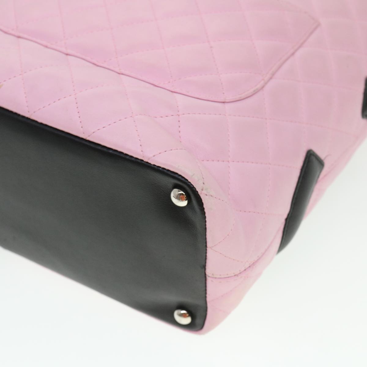 CHANEL Cambon Line Shoulder Bag Caviar Skin Pink CC am4029A