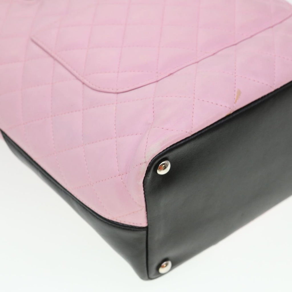 CHANEL Cambon Line Shoulder Bag Caviar Skin Pink CC am4029A