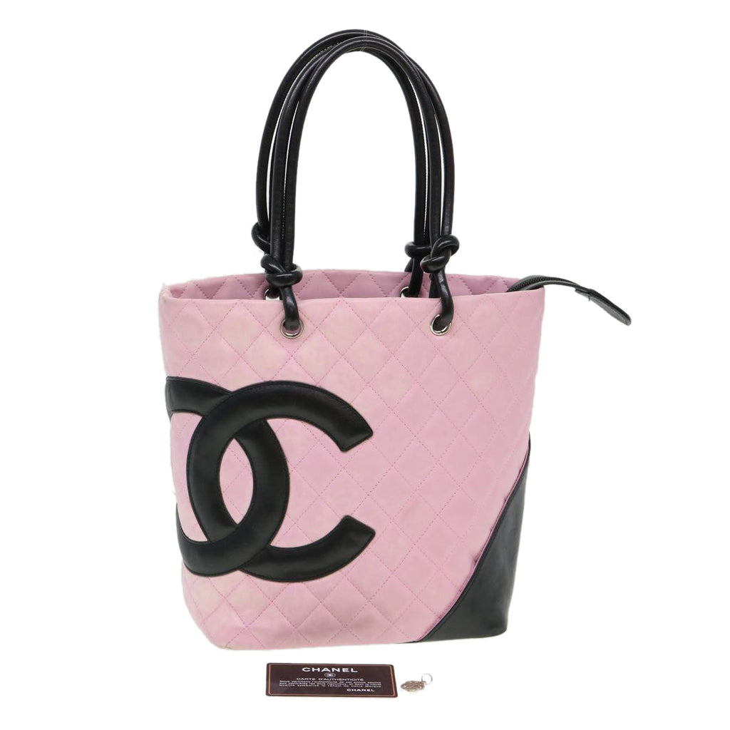 CHANEL Cambon Line Shoulder Bag Caviar Skin Pink CC am4029A