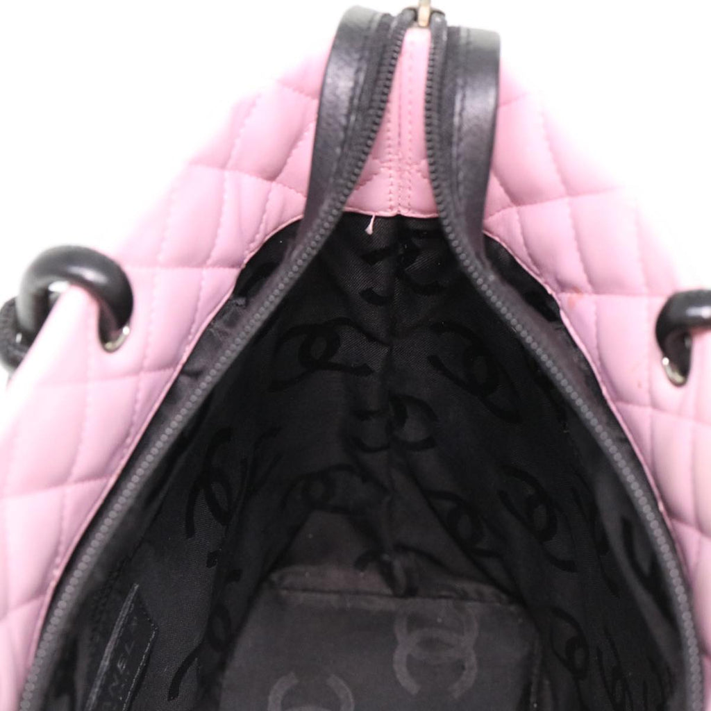 CHANEL Cambon Line Shoulder Bag Caviar Skin Pink CC am4029A
