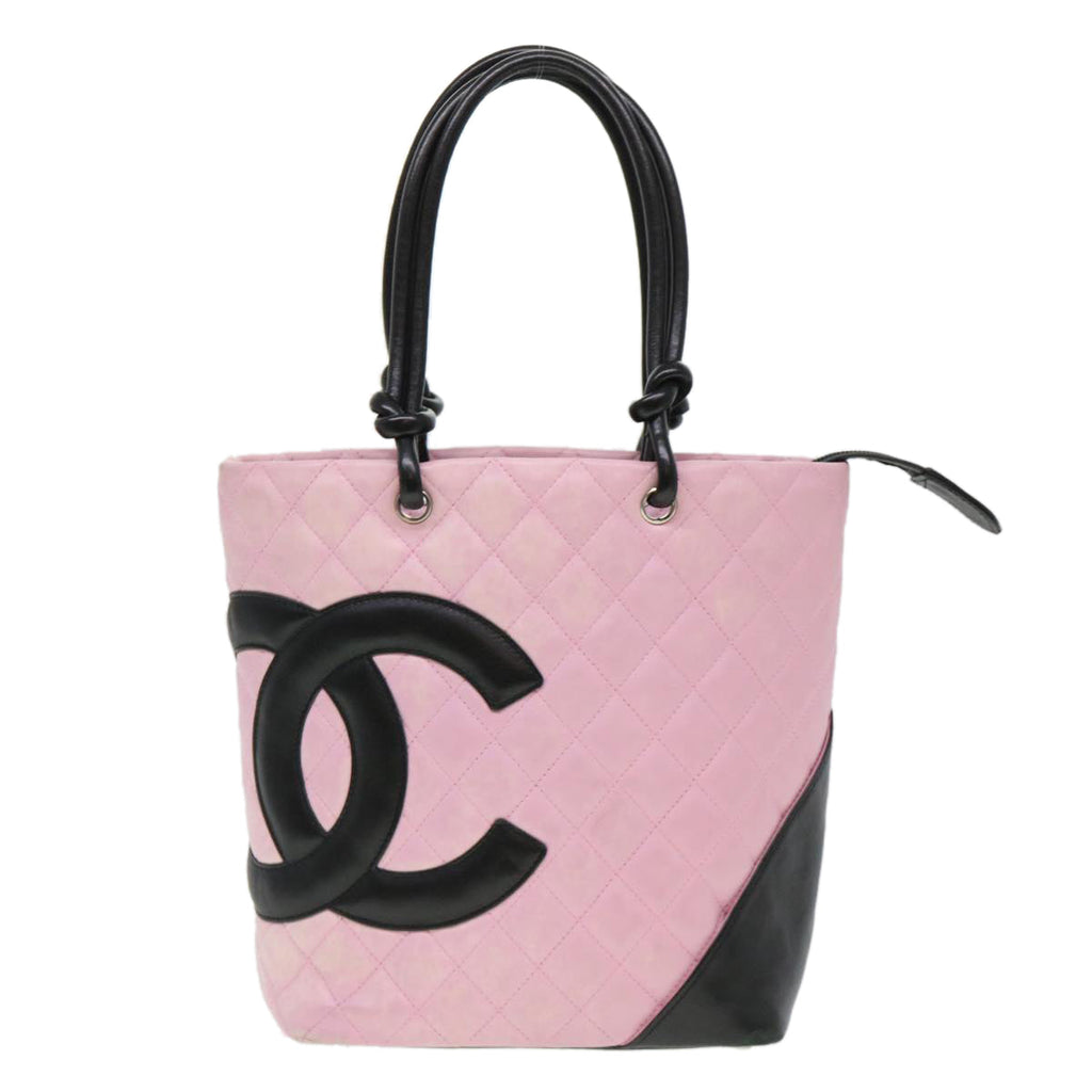 CHANEL Cambon Line Shoulder Bag Caviar Skin Pink CC am4029A