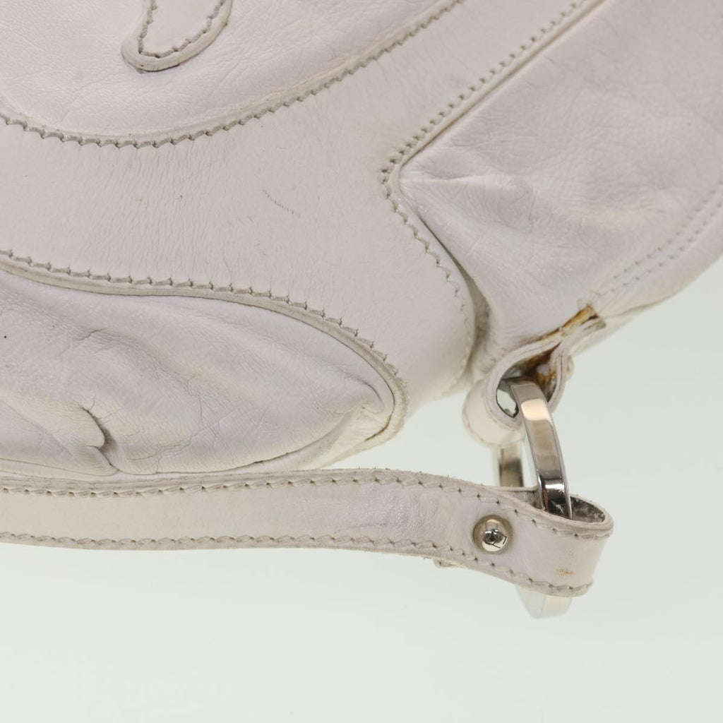 FENDI Shoulder Bag Leather White am4051