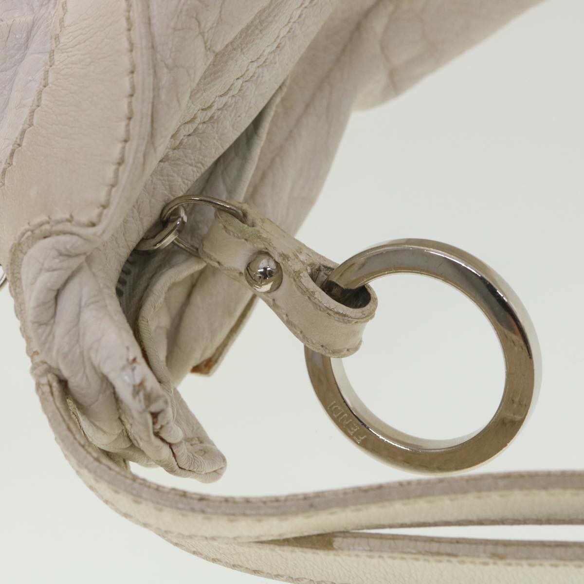 FENDI Shoulder Bag Leather White am4051