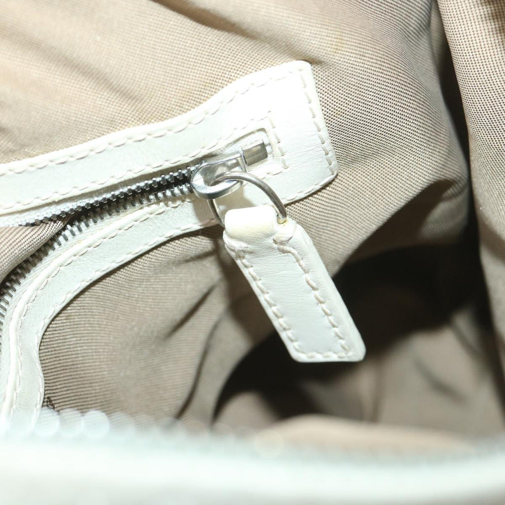 FENDI Shoulder Bag Leather White am4051