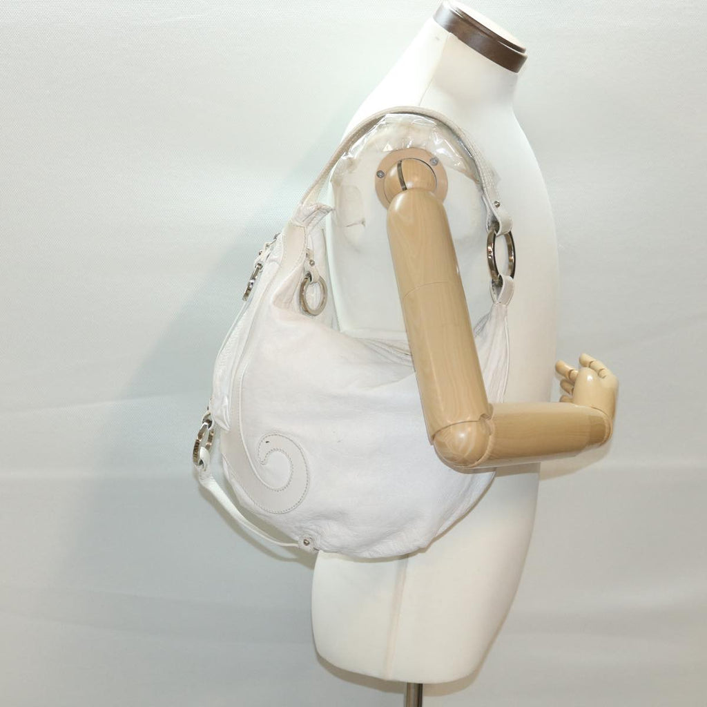 FENDI Shoulder Bag Leather White am4051