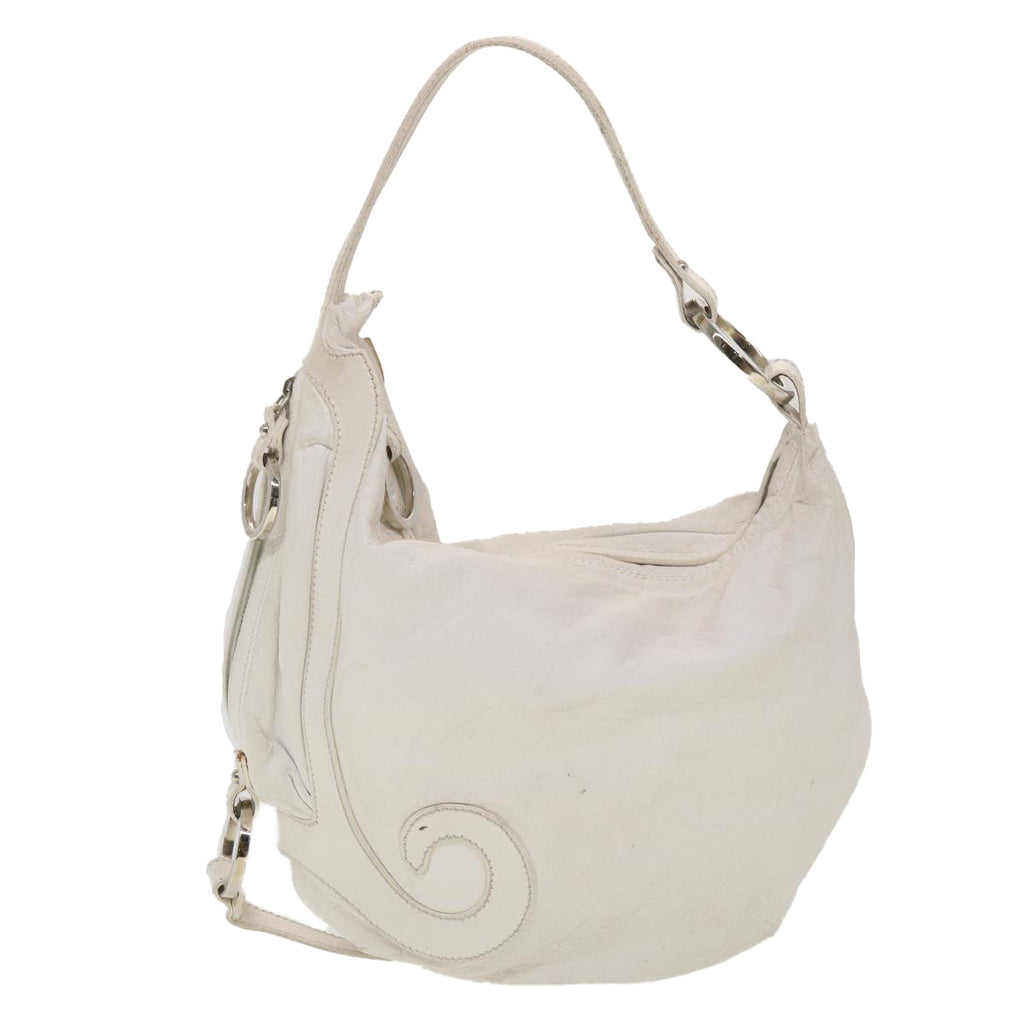 FENDI Shoulder Bag Leather White am4051