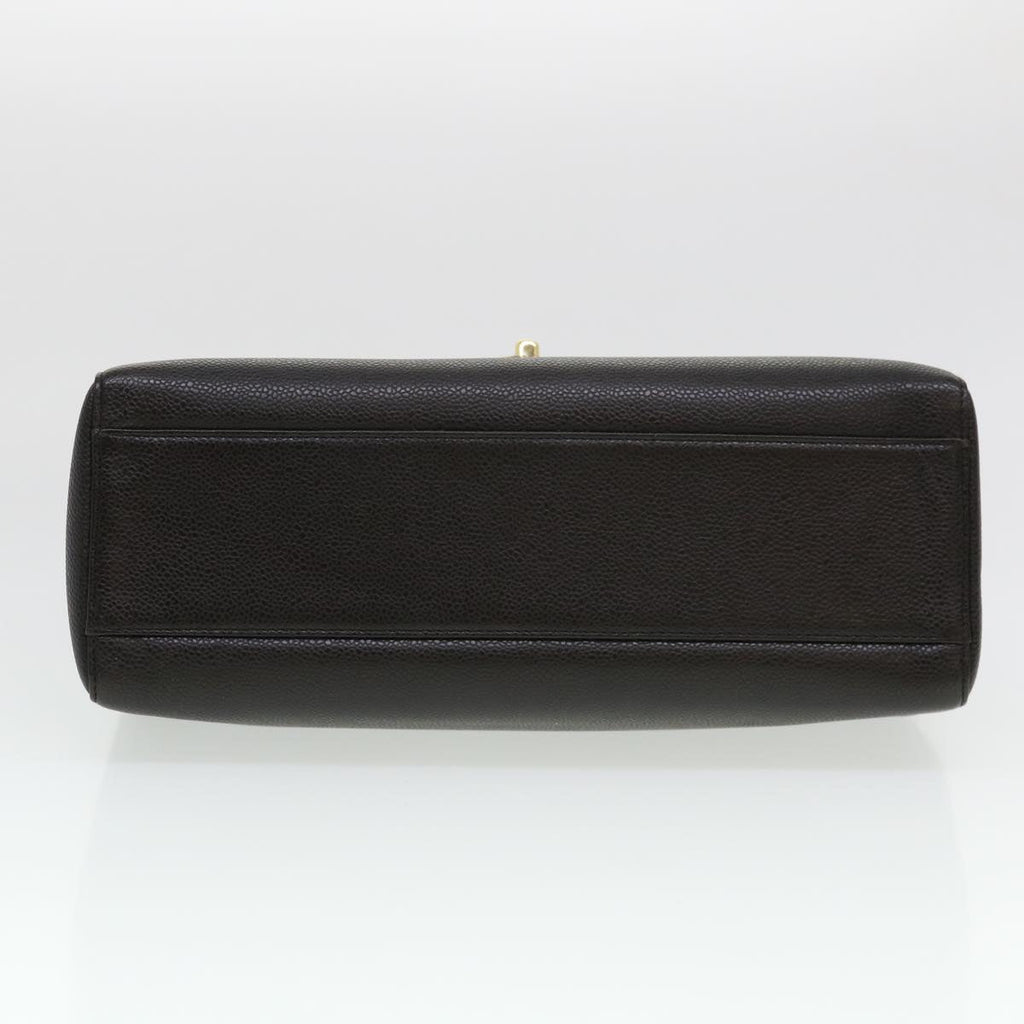 CHANEL Shoulder Bag Caviar Skin Black CC am4067
