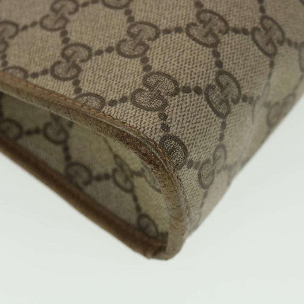 GUCCI GG Canvas Clutch Bag PVC Leather Beige 97.01.038 am4070
