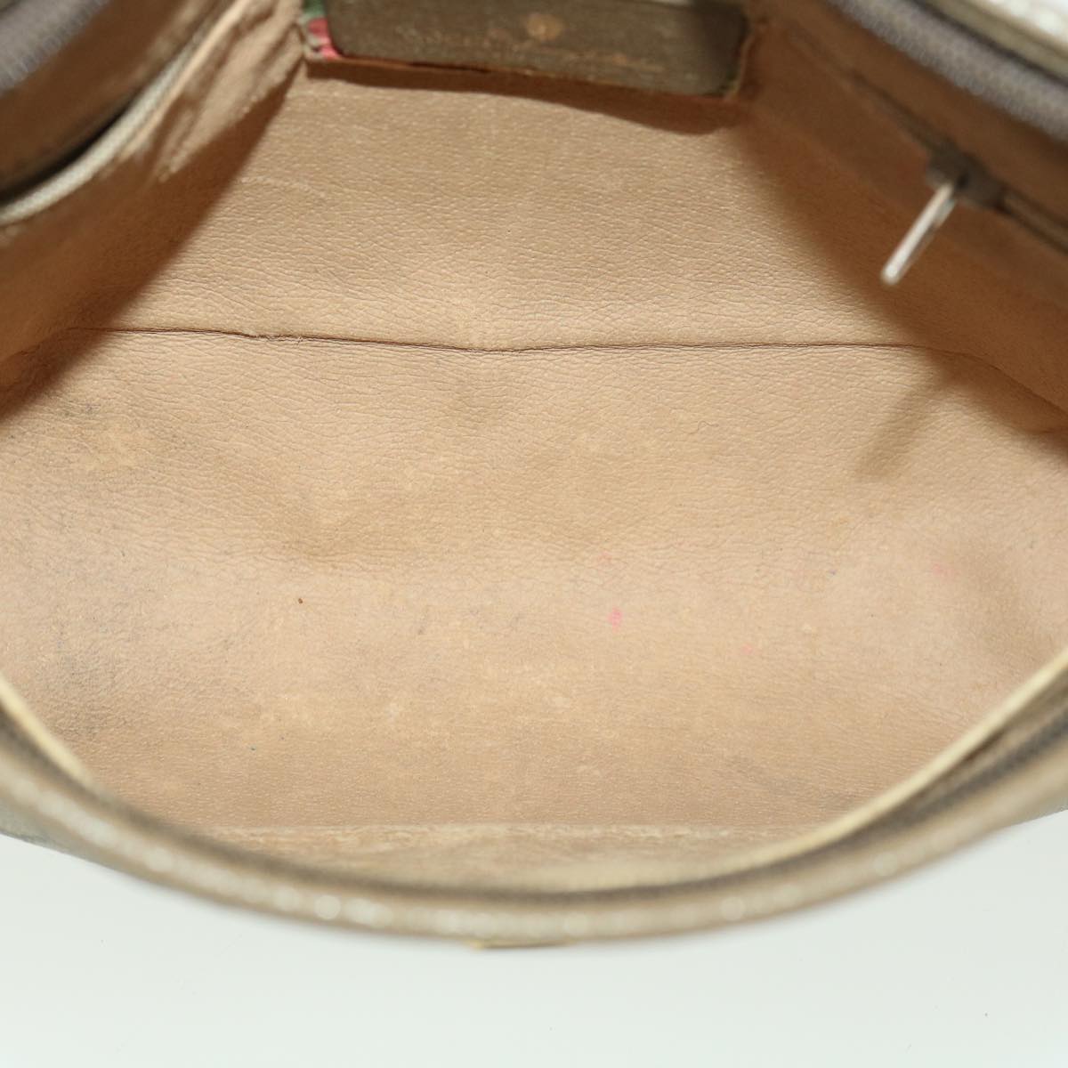 GUCCI GG Canvas Clutch Bag PVC Leather Beige 97.01.038 am4070