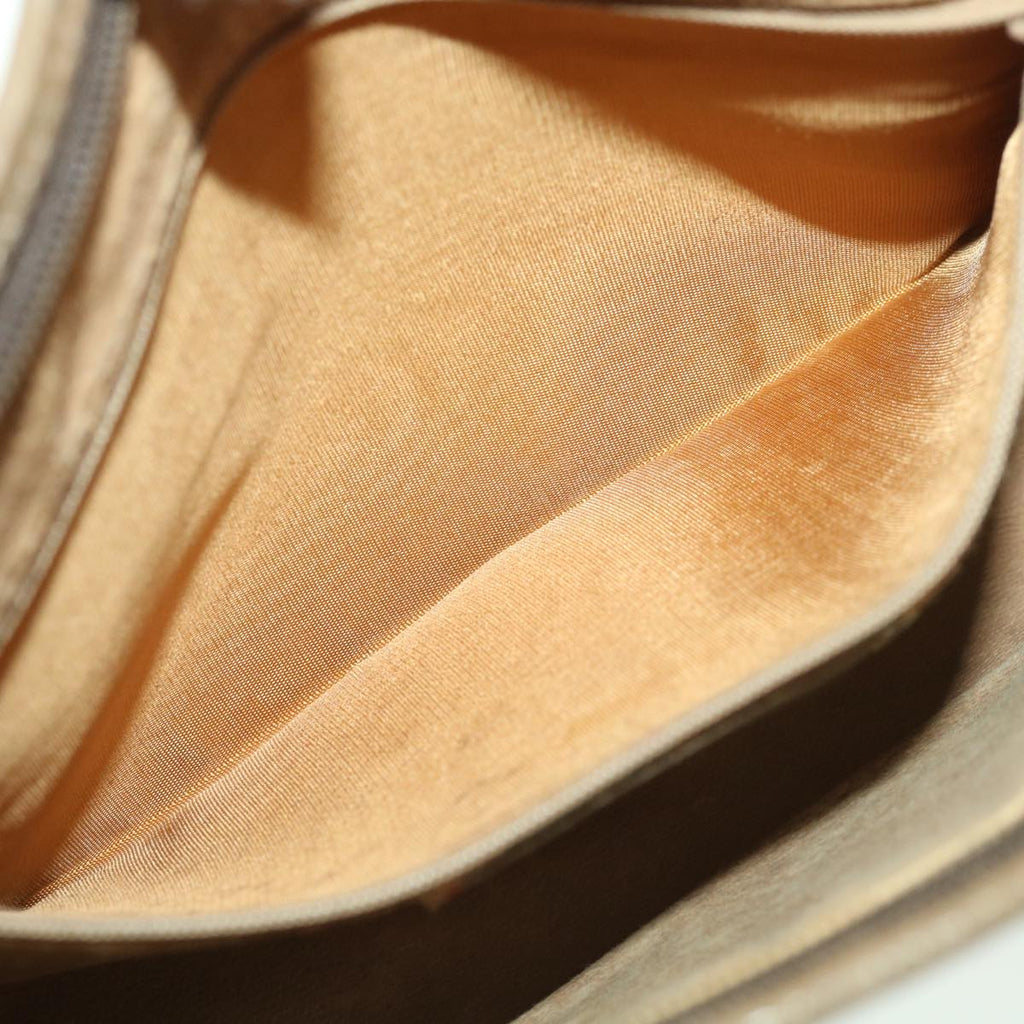 GUCCI GG Canvas Clutch Bag PVC Leather Beige 97.01.038 am4070