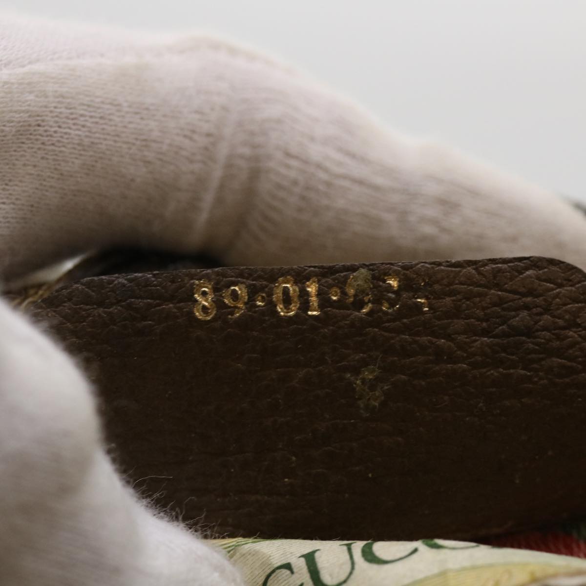 GUCCI GG Canvas Web Sherry Line Clutch Bag Beige Red Green am4114