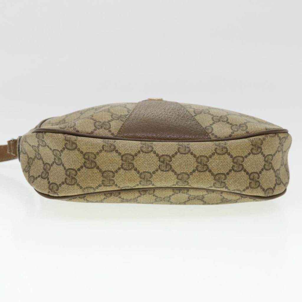 GUCCI GG Canvas Web Sherry Line Clutch Bag Beige Red Green am4114