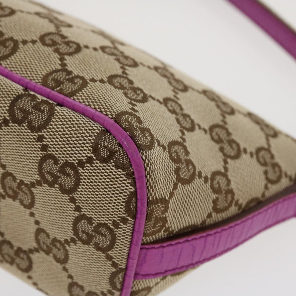 GUCCI GG Canvas Sherry Line Accessory Pouch Beige Pink 141809 am4129