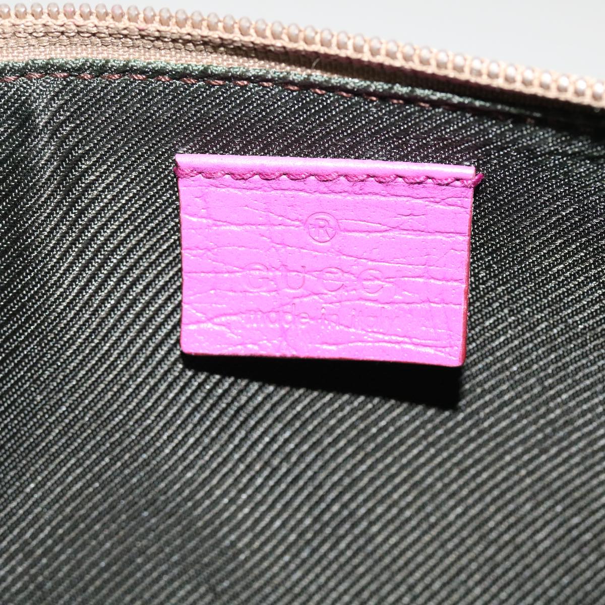 GUCCI GG Canvas Sherry Line Accessory Pouch Beige Pink 141809 am4129